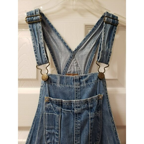 American Eagle Shortalls, Womens Size XS Extra-Small, Distressed, Overall Shorts - Picture 5 of 10